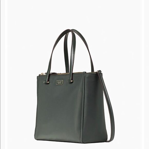 Kate Spade Dawn Medium Satchel & Double Zip Wallet in Evergreen New Purse - Picture 4 of 14